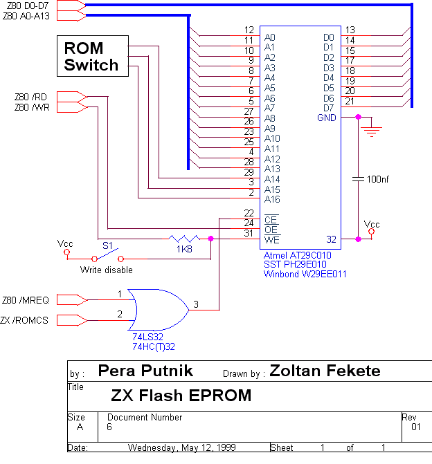 ZX Flash EPROM schematic